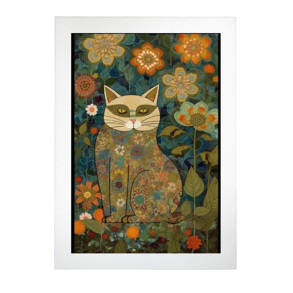 Nacnic Póster Gatito En Jardín Estilo Ryo Takemasa Y Wu