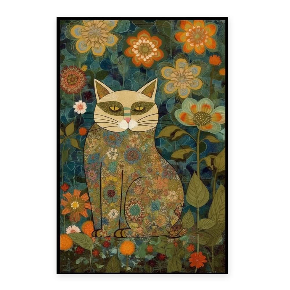 Nacnic Póster Gatito En Jardín Estilo Ryo Takemasa Y Wu