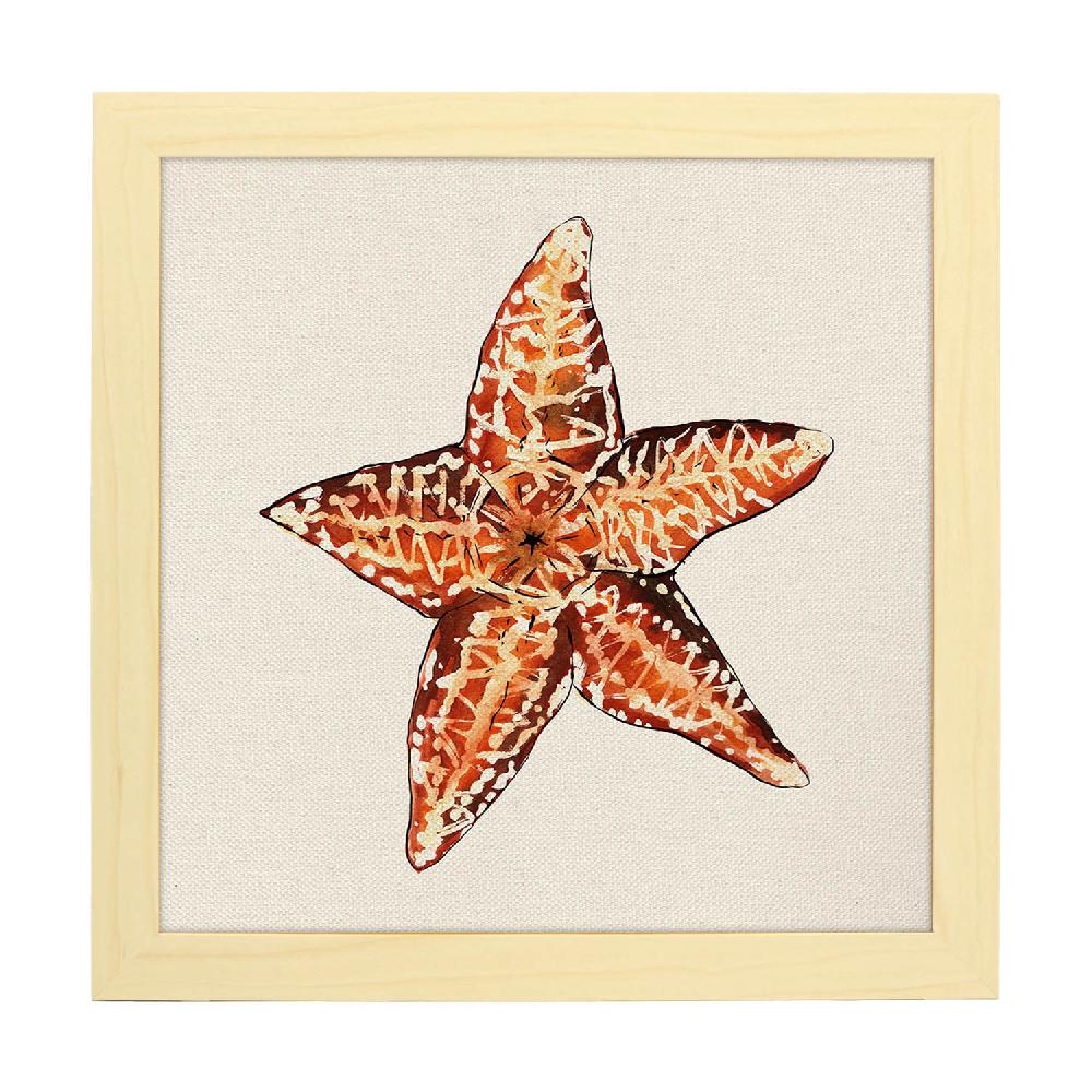 Nacnic Póster Ilustrado De Estrella De Mar Y Océano