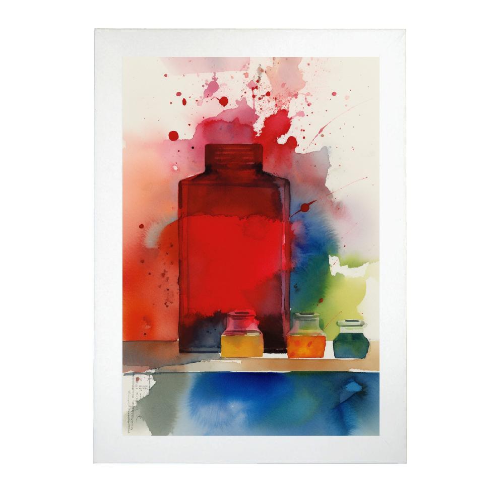 Nacnic Póster Impresionista Vibrante De Tinta Acuarela Y Óleo I