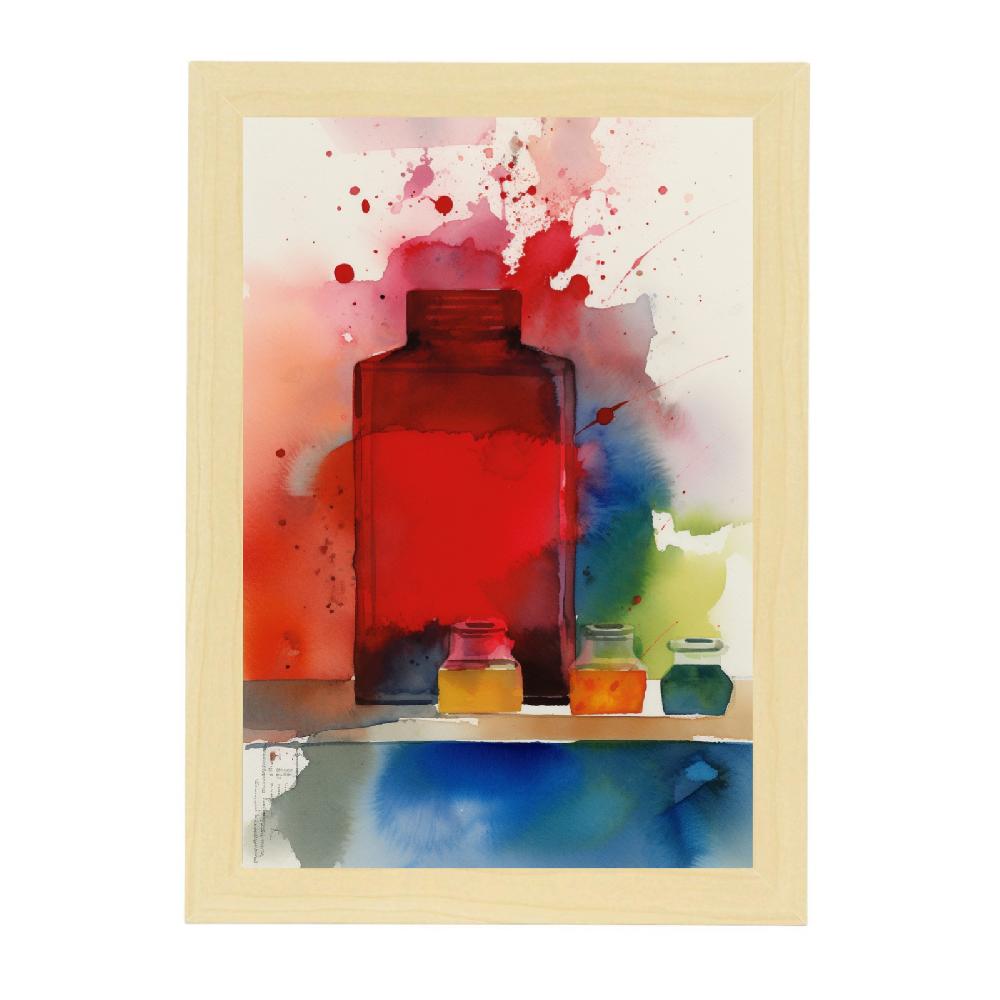 Nacnic Póster Impresionista Vibrante De Tinta Acuarela Y Óleo I