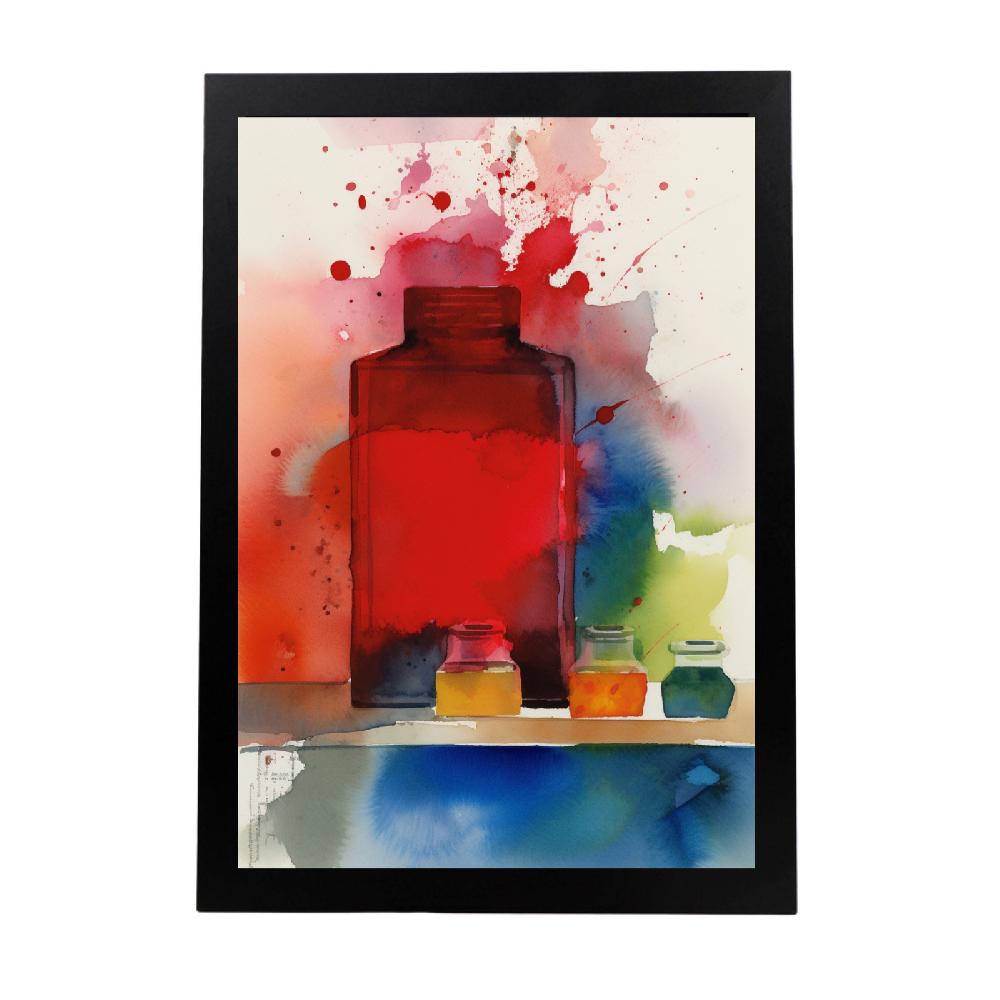 nacnic Póster Impresionista Vibrante de Tinta Acuarela y Óleo I