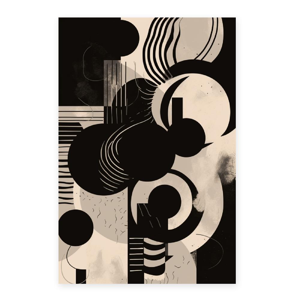 Nacnic Póster Minimalista Abstracto En Blanco Y Negro