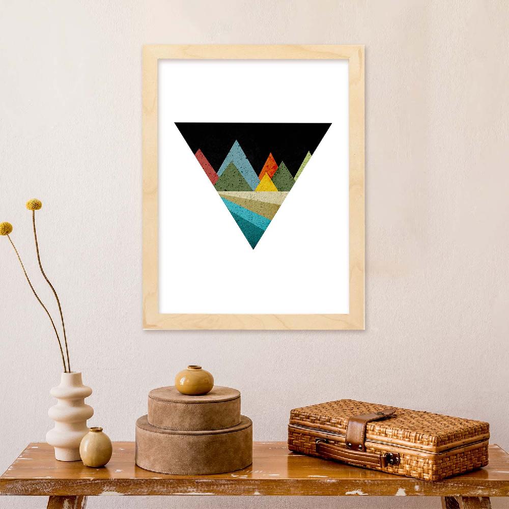 Nacnic Póster Nórdico De Círculos Y Montañas Del Desierto Ilustrado