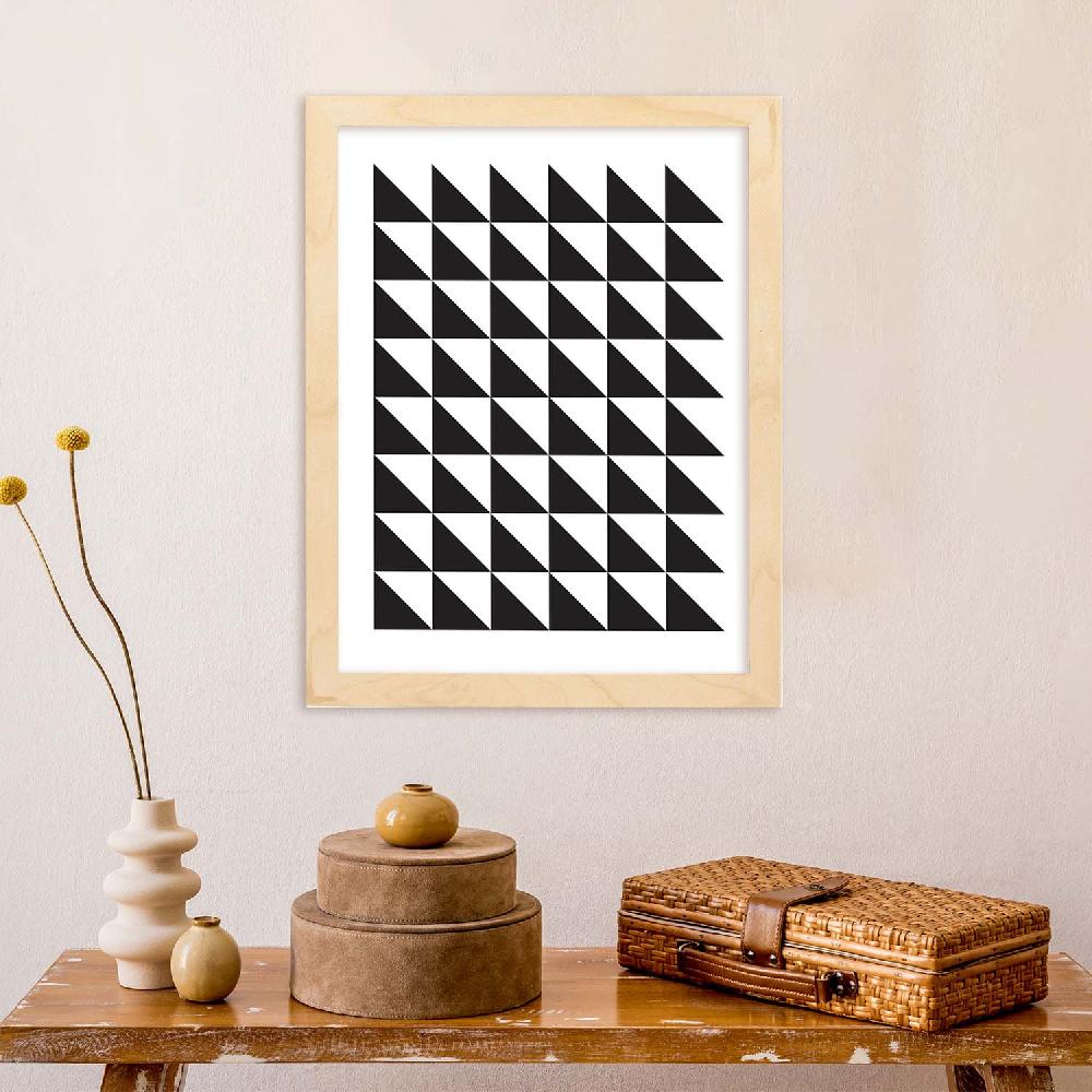 Nacnic Póster Nórdico De Líneas Y Formas Blanco Y Negro