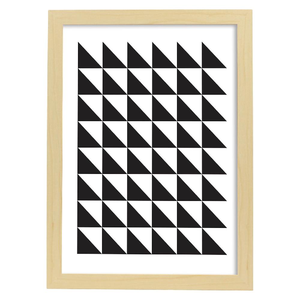 Nacnic Póster Nórdico De Líneas Y Formas Blanco Y Negro