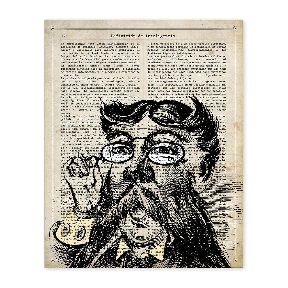 nacnic Poster Vintage de Bibliotecario con Definiciones