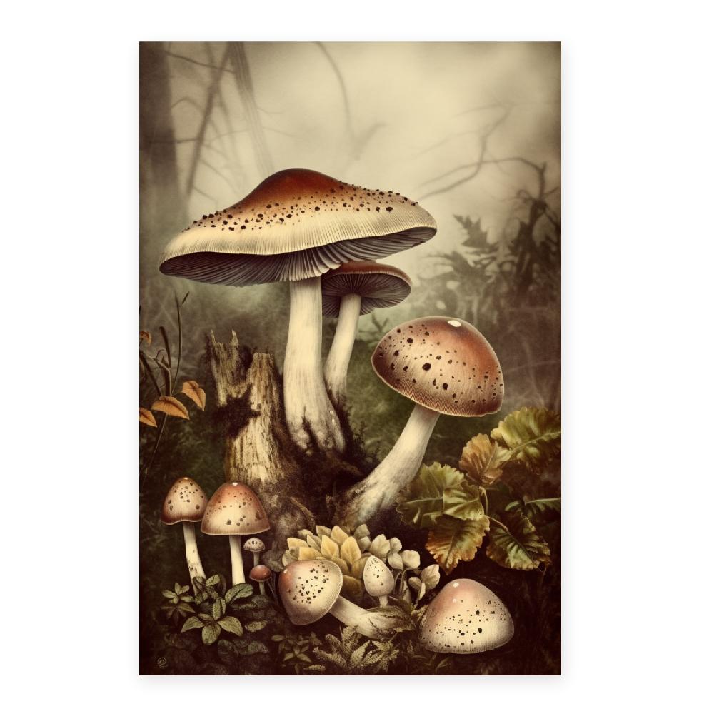 Nacnic Póster Vintage De Hongos Antiguos En El Bosque