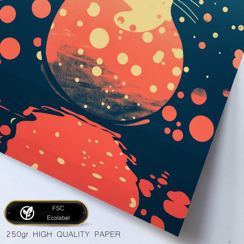 Nacnic Póster Yayoi Kusama Atardecer Acuático Multicolor