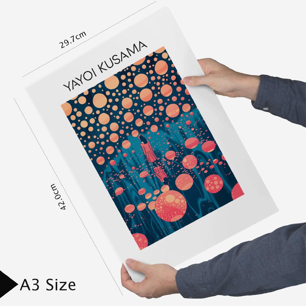 Nacnic Póster Yayoi Kusama Atardecer Acuático Multicolor