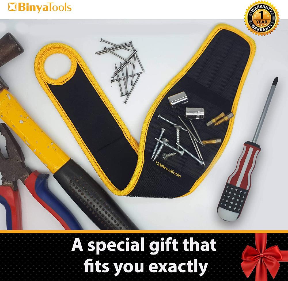 Nacnic Pulsera Magnética BinyaTools Con Imanes Superfuertes Para Herramientas - Negro