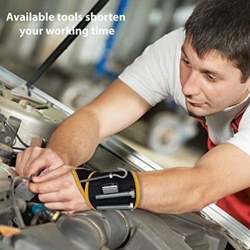 Nacnic Pulsera Magnética BinyaTools Con Imanes Superfuertes Para Herramientas - Negro