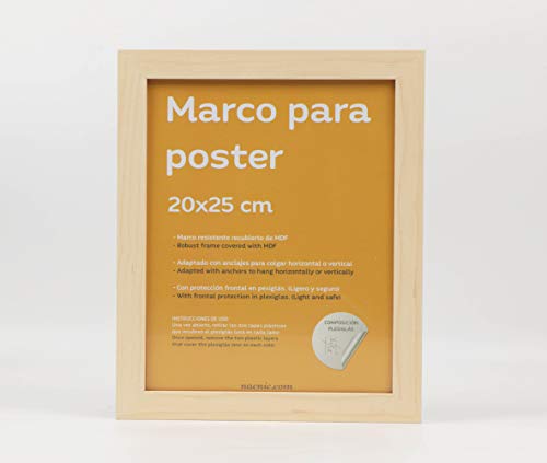 Nacnic Set 4 Marcos Nogal Para Fotos De MDF Y Plexiglas