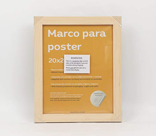 Nacnic Set 4 Marcos Nogal Para Fotos De MDF Y Plexiglas