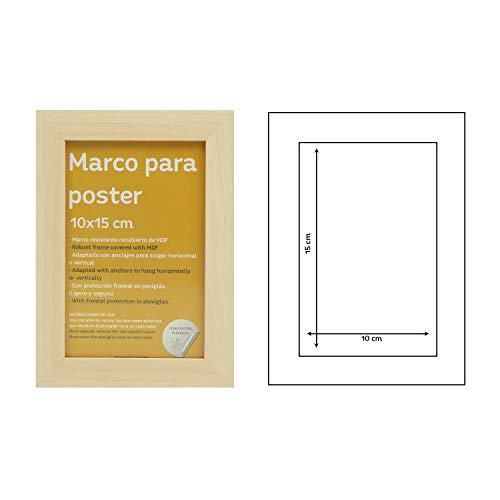 Nacnic Set 4 Marcos Nogal Para Fotos De MDF Y Plexiglas Para Colgar O Apoyar