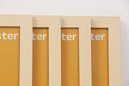 Nacnic Set 4 Marcos Nogal Para Fotos Robustos De MDF Y Plexiglas Para Colgar O Apoyar Vertical U Horizontal