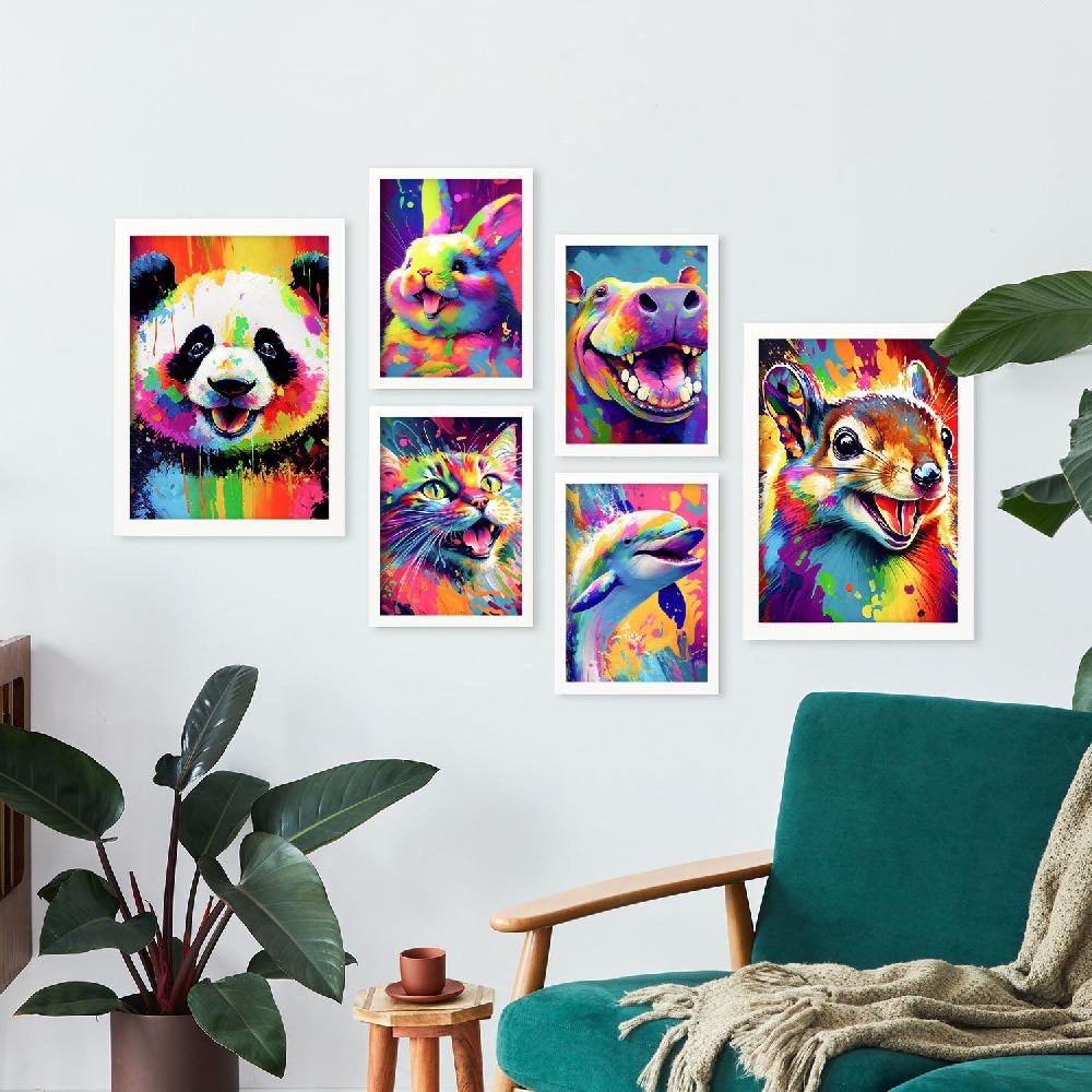 Nacnic Set Abstracto De Animales Nacnic - Láminas Para Dormitorio