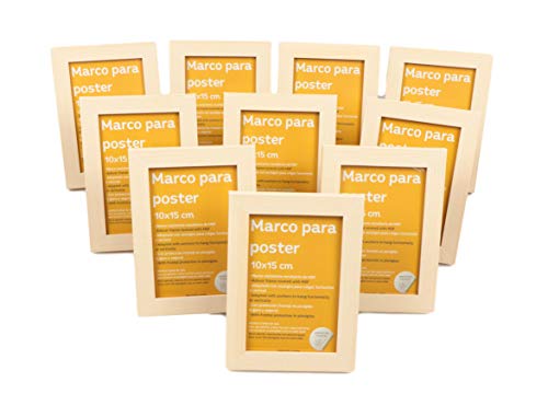 Nacnic Set De 10 Marcos De Madera Y Plexiglas Para Laminas Blancos De Alta Calidad