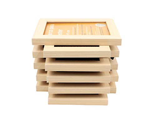Nacnic Set De 10 Marcos De Madera Y Plexiglas Para Laminas Blancos De Alta Calidad