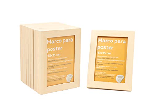 nacnic Set de 10 Marcos de Madera y Plexiglas para Laminas Blancos de Alta Calidad