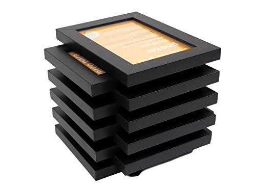 Nacnic Set De 10 Marcos Negros Tamaño 10x15cm. Marco De Color Negro