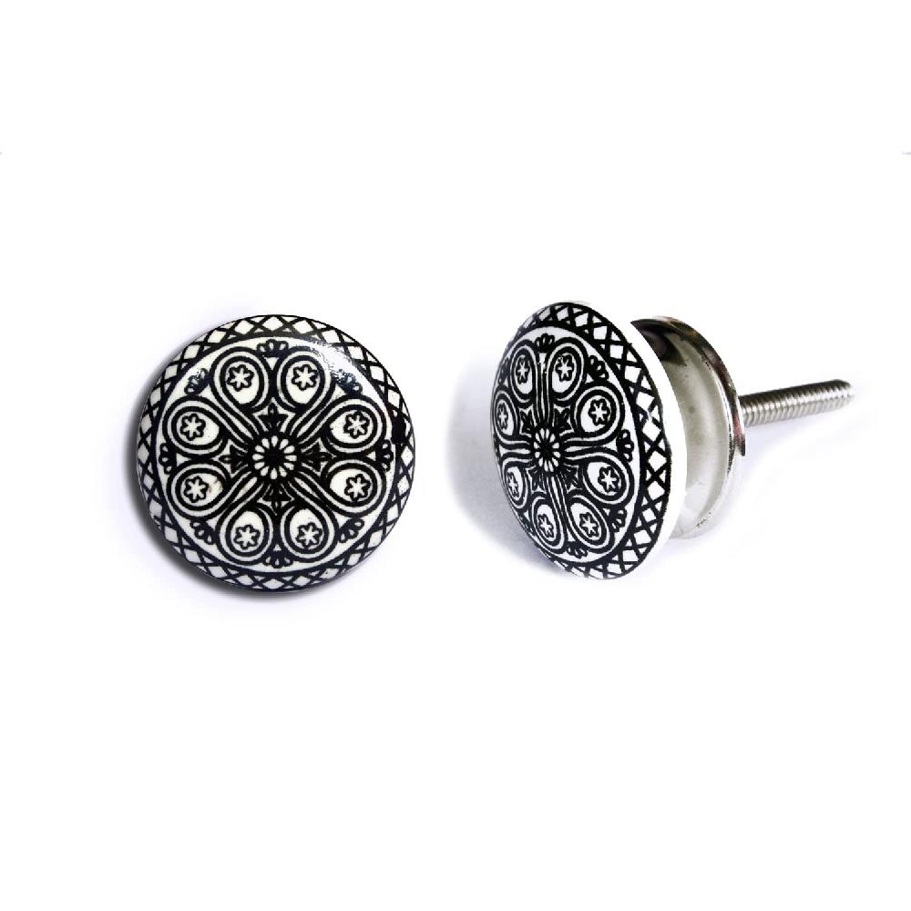 Nacnic Set De 10 Pomos Mandala En Cerámica Para Muebles Y Armarios