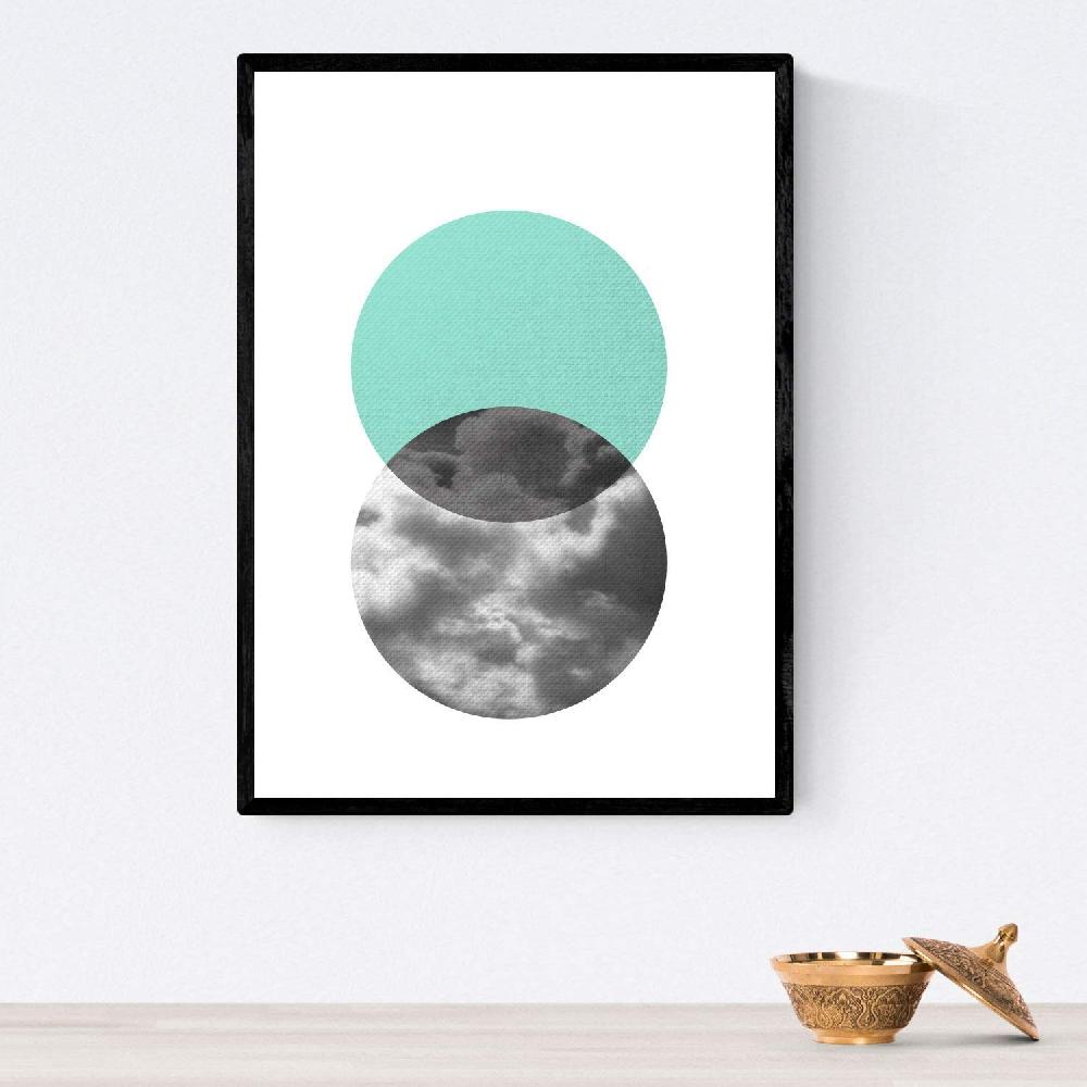 Nacnic Set De 2 Láminas Estilo Nórdico REFLEJO Con Imágenes Geometricas