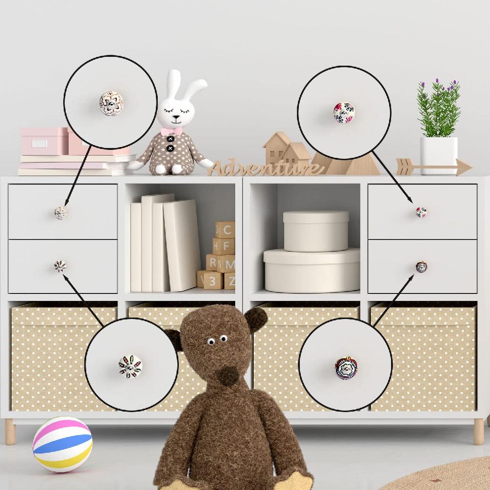 Nacnic Set De 20 Pomos Tiradores De Cerámica Con Formas Flores Vintage Para Muebles