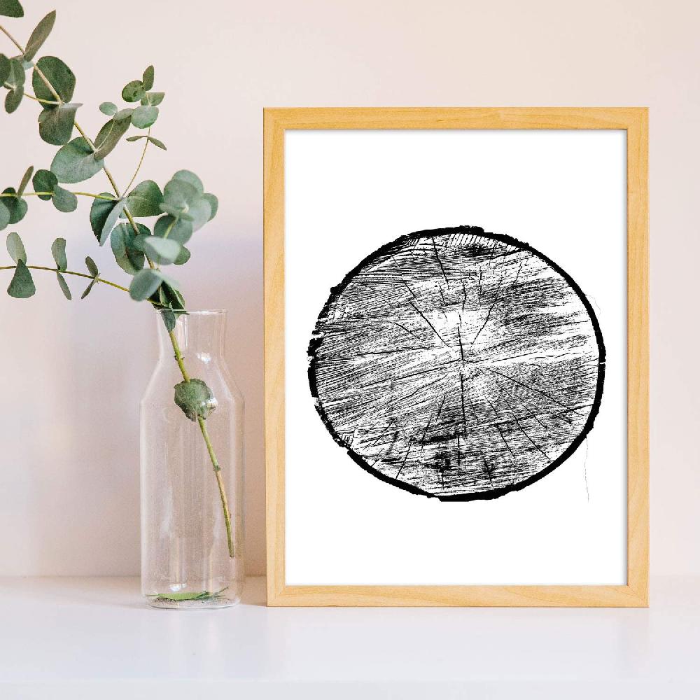 Nacnic Set De 3 Láminas De Naturaleza En Blanco Y Negro