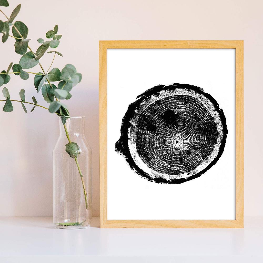 Nacnic Set De 3 Láminas De Naturaleza En Blanco Y Negro