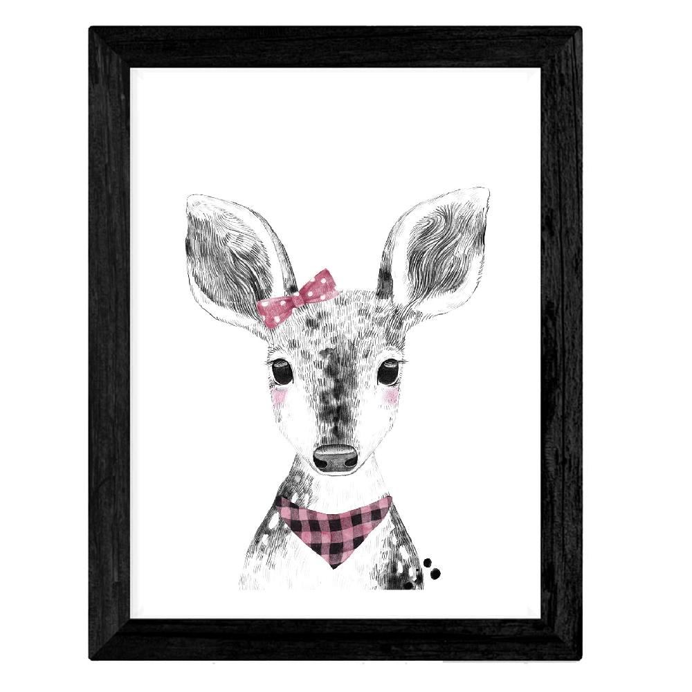 Nacnic Set De 4 Láminas De Animales Infantiles Con Flores Y Gafas