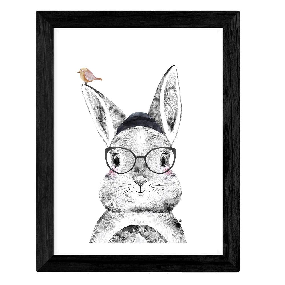 Nacnic Set De 4 Láminas De Animales Infantiles Con Gafas
