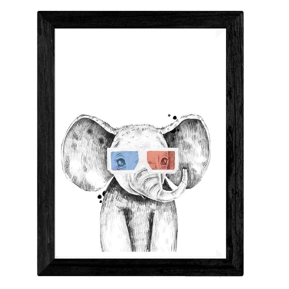 Nacnic Set De 4 Láminas De Animales Infantiles Con Gafas 3D
