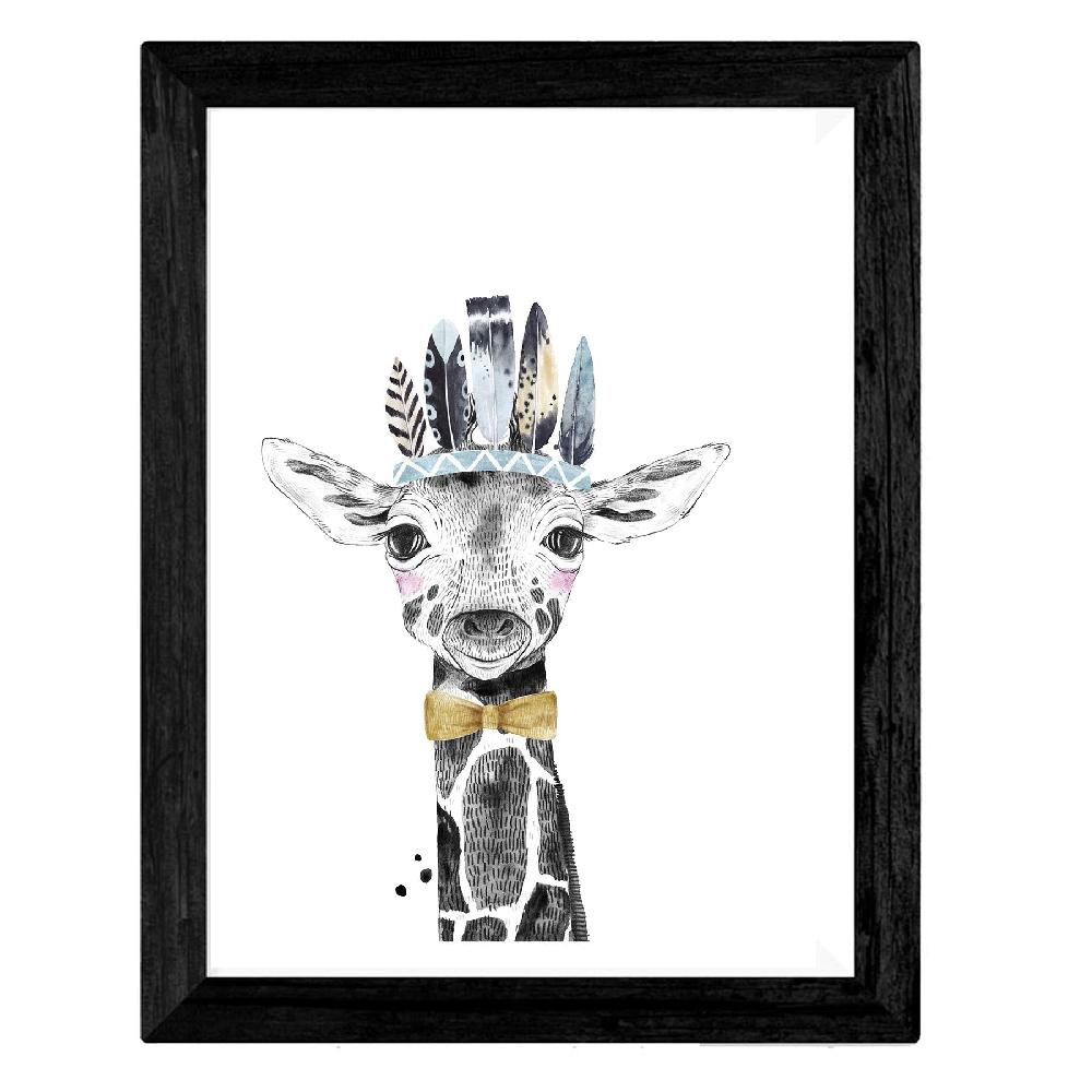 Nacnic Set De 4 Láminas De Animales Infantiles Con Plumas