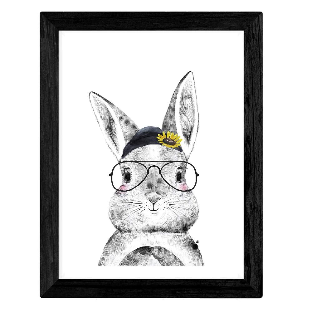 Nacnic Set De 4 Láminas De Animales Infantiles Dulces En Papel 250 Gr