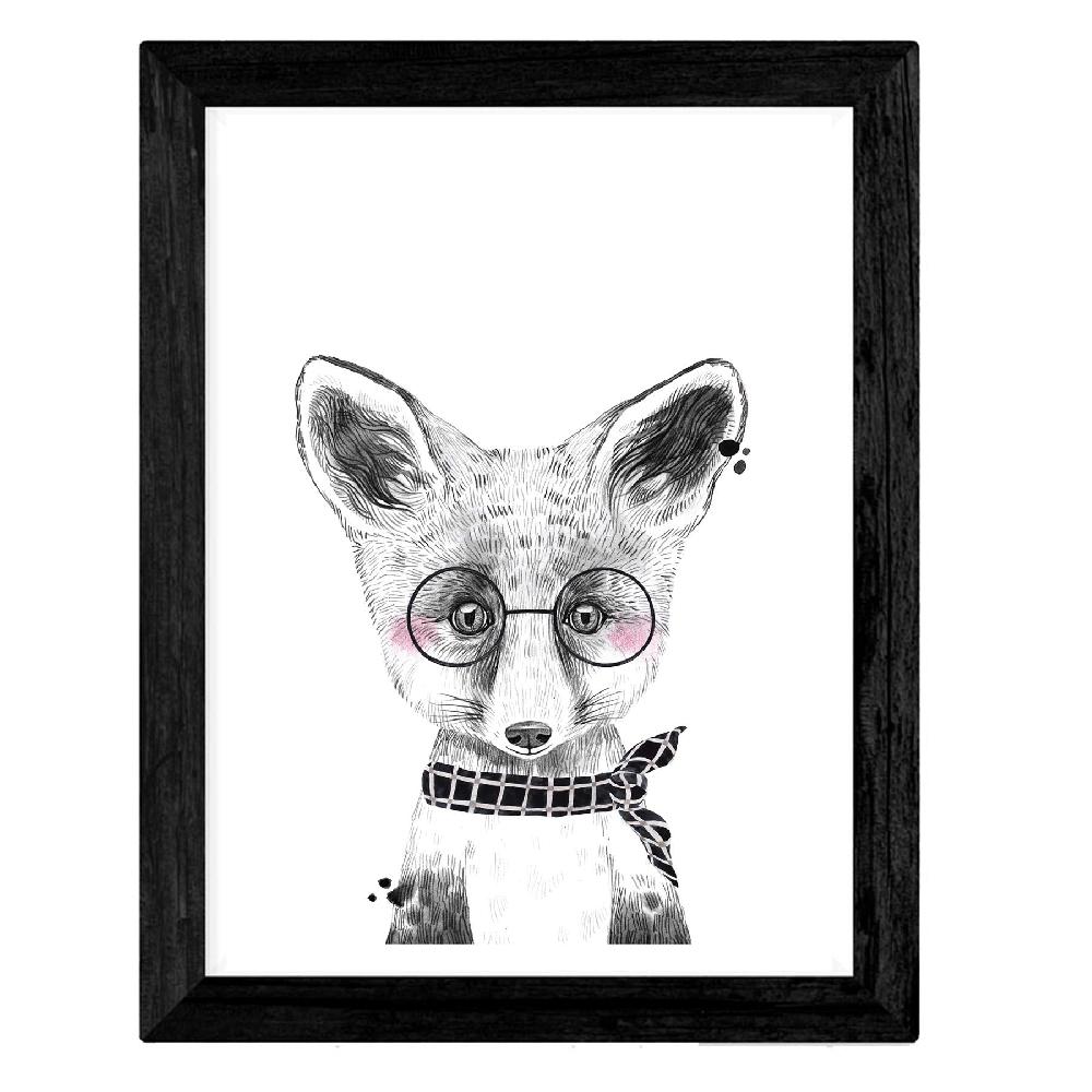 Nacnic Set De 4 Láminas De Animales Infantiles Rosa Y Azul