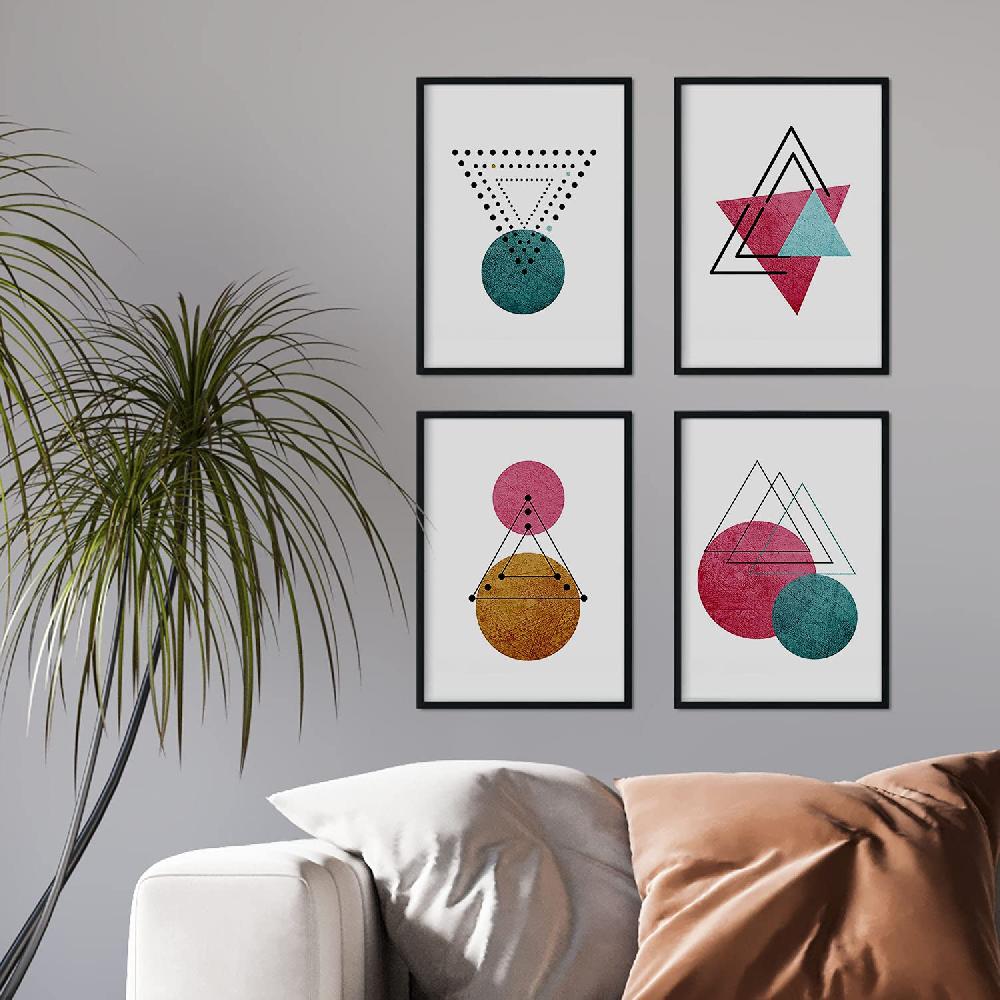 Nacnic Set De 4 Láminas De Constelaciones Y Lunas Estilo Nórdico