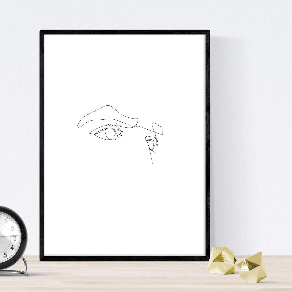 Nacnic Set De 4 Láminas De Rostros Y Cuerpos Naturales Al Estilo Nórdico