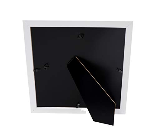 Nacnic Set De 4 Marcos Blancos Para Fotos Posters Láminas Diplomas. Tamaño(25x25 Cm).Robustos De MDF Y Frontal De Plexiglas.Marcos Blancos Para Colgar De Alta Calidad