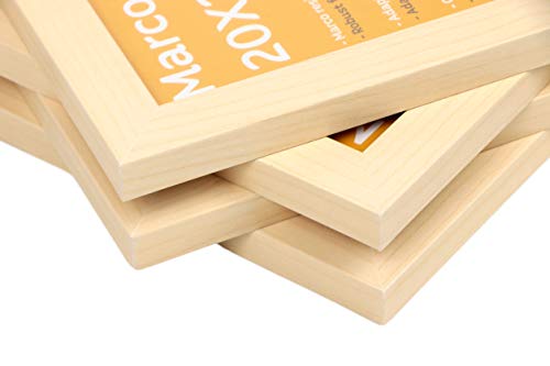 Nacnic Set De 4 Marcos De Madera Nogal Con Frontal De Plexiglas