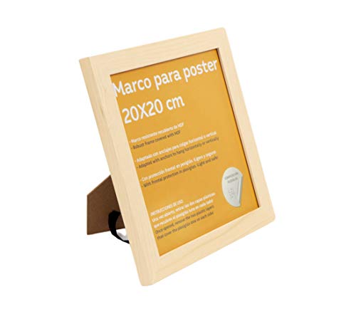 Nacnic Set De 4 Marcos De Madera Nogal Con Frontal De Plexiglas