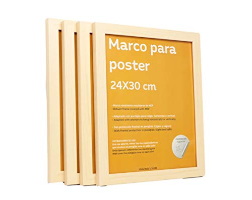 Nacnic Set De 4 Marcos De Madera Y Plexiglas Para Fotos