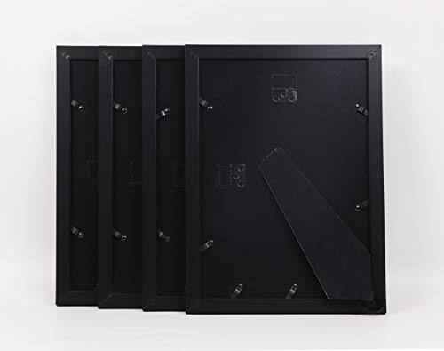 Nacnic Set De 4 Marcos Negros Tamaño 20x25cm. Marco De Color Negro