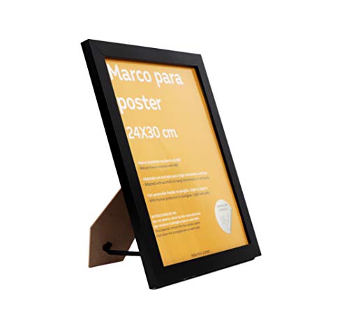 Nacnic Set De 4 Marcos Negros Tamaño 24x30cm. Marco De Color Negro