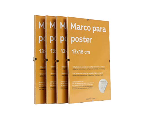 Nacnic Set De 4 Marcos Transparentes Con Anclajes Para Láminas
