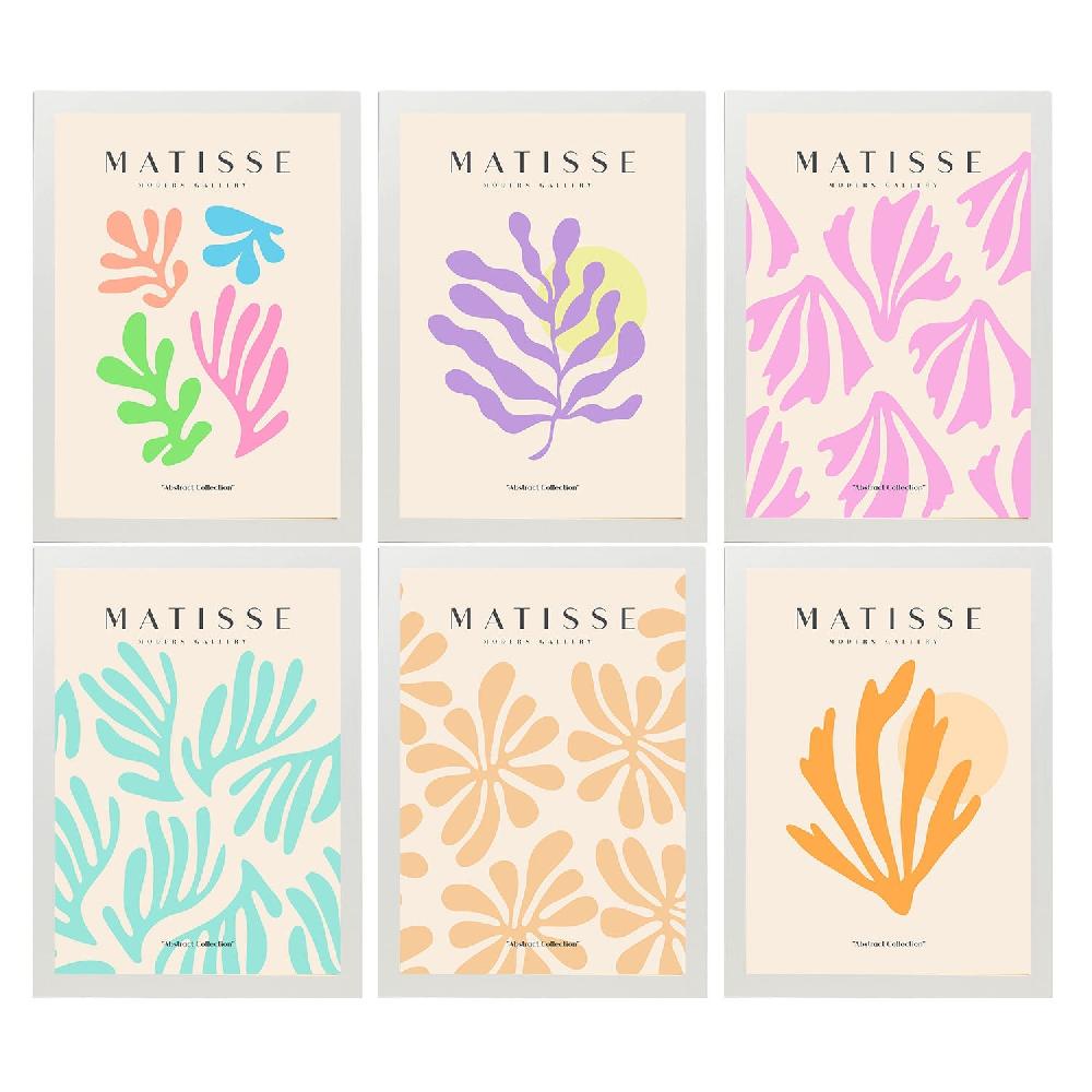 Nacnic Set De 6 Láminas Artísticas De Matisse En Colores Pastel De Nacnic