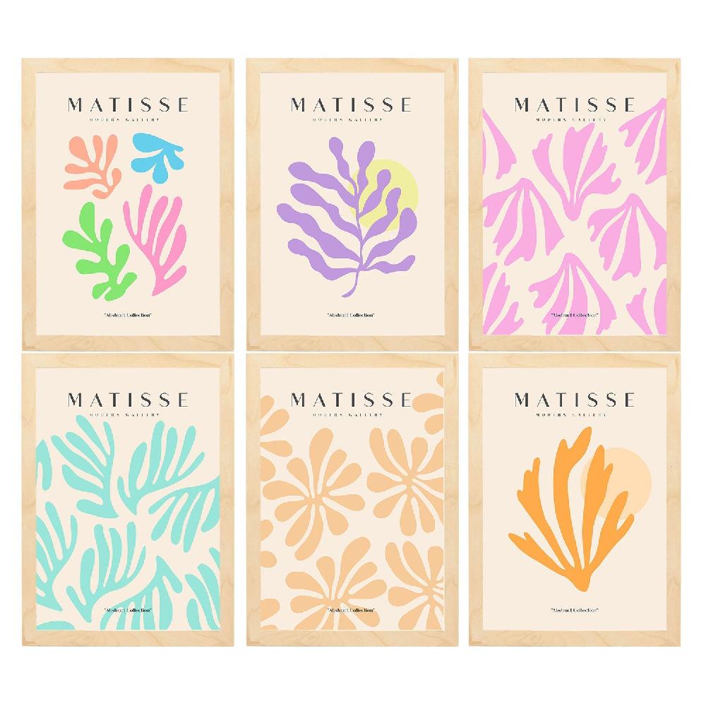 Nacnic Set De 6 Láminas Artísticas De Matisse En Colores Pastel De Nacnic