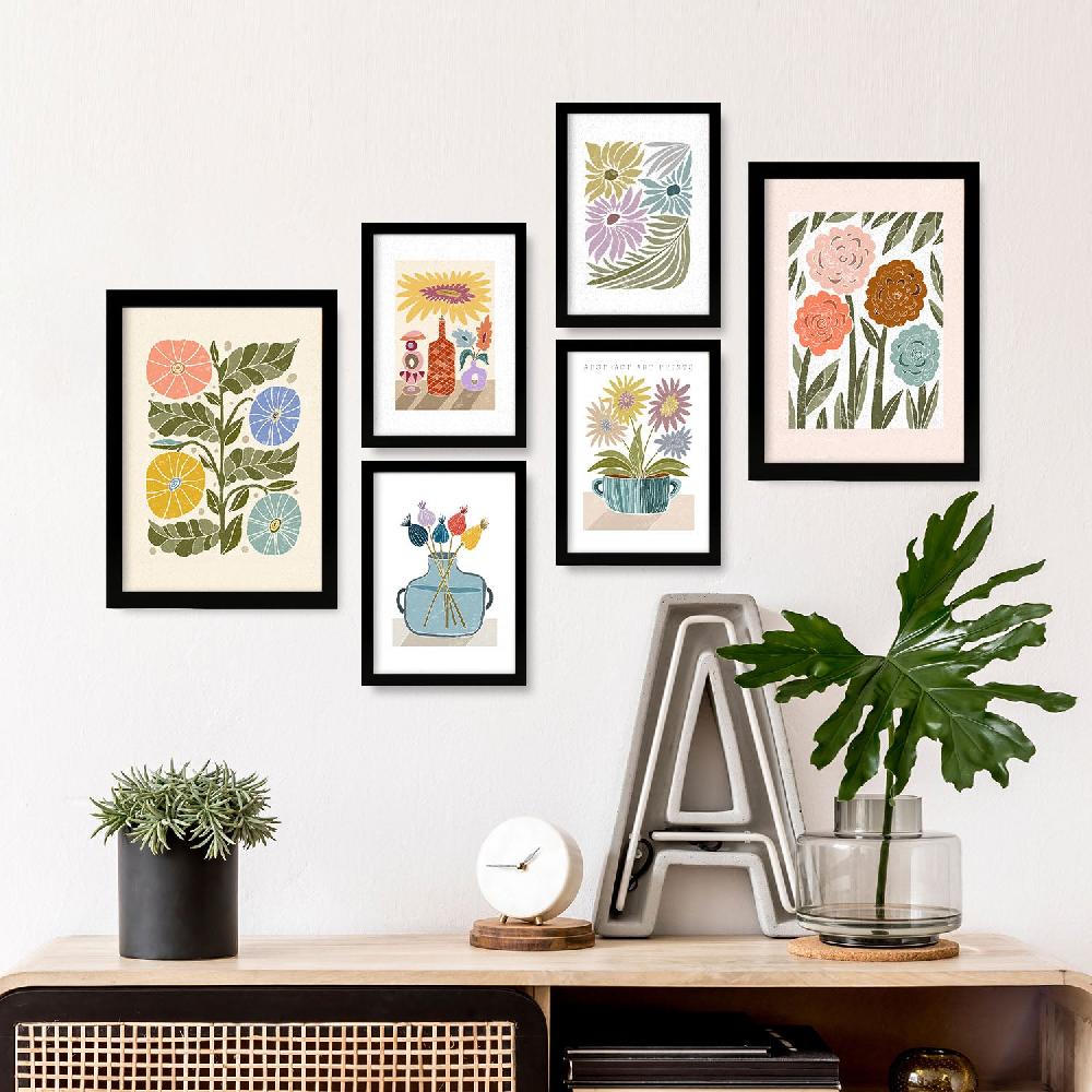 Nacnic Set De 6 Laminas Bloom De Estilo Étnico Nacnic