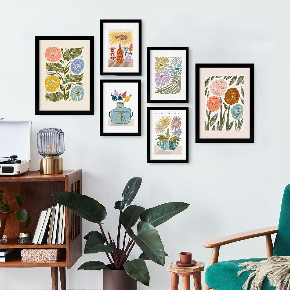 Nacnic Set De 6 Laminas Bloom De Estilo Étnico Nacnic