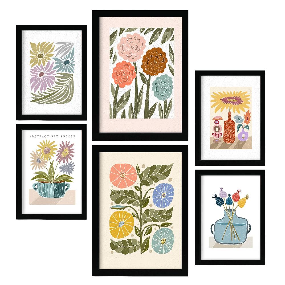 nacnic Set de 6 Laminas Bloom de Estilo Étnico Nacnic